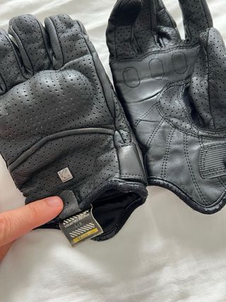 Guantes moto piel negros en buen estado talla L