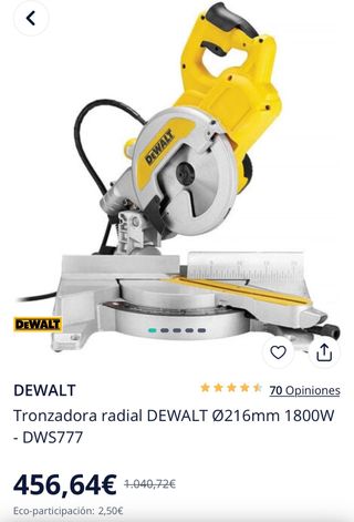 DEWALT Ingletadora Telescópica XPS DWS777 XP