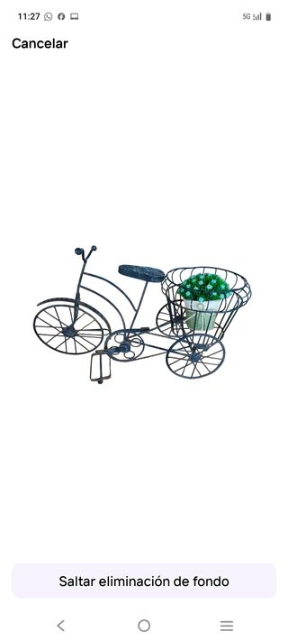 Bicicleta decorativa con flor
 60 cm largo
20 anch