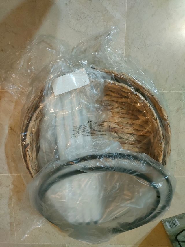 2 Mesitas Boho + ventilador.