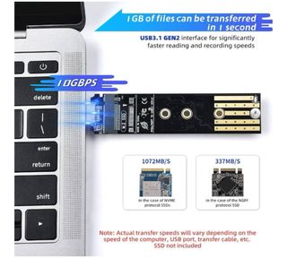 Adaptador ELUTENG NVMe M.2 a USB 10Gbps