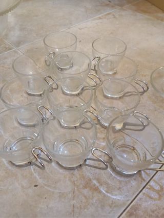 Juego café taza cristal