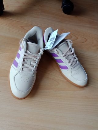 Zapatillas Adidas - Beige/Morado - 37.5