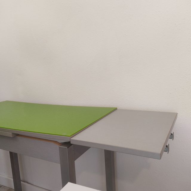 Mesa extensible cocina - verde plata