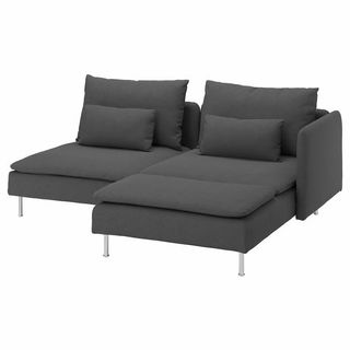 Sofá 2 plazas chaise longue gris