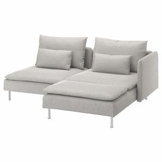 Sofá 2 plazas chaise longue gris