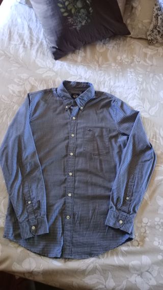 Camisa Dockers manga larga a cuadros azul/gris M