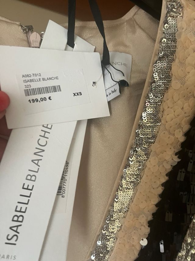 Vestido lentejuelas Isabelle Blanche