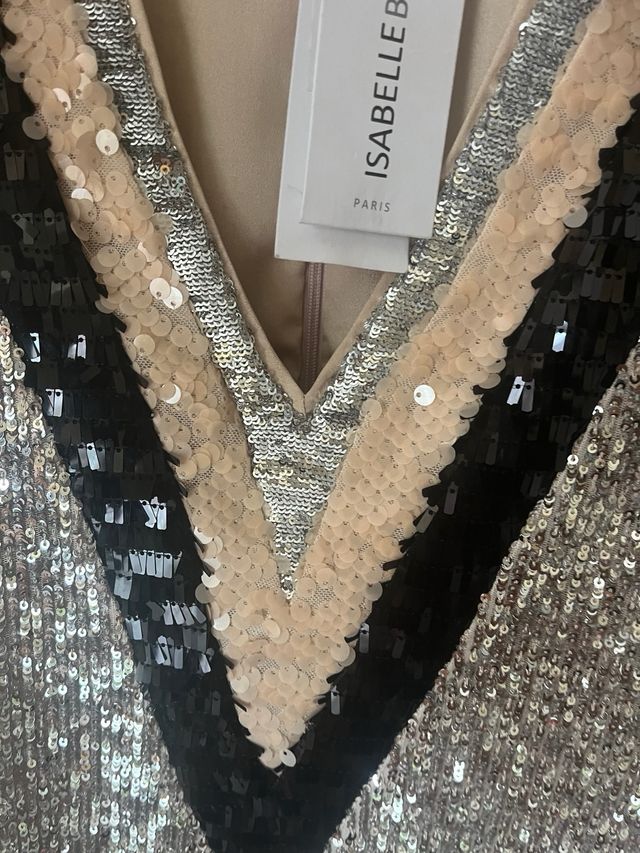 Vestido lentejuelas Isabelle Blanche