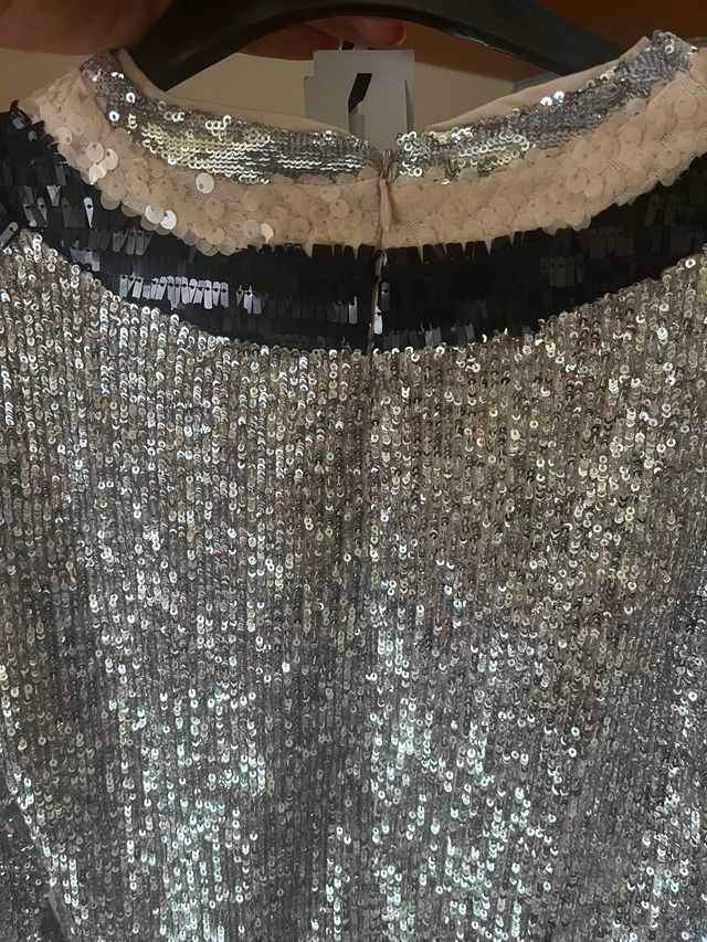 Vestido lentejuelas Isabelle Blanche