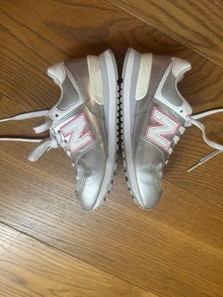 Zapatillas New Balance 574 niña plata talla 30,5