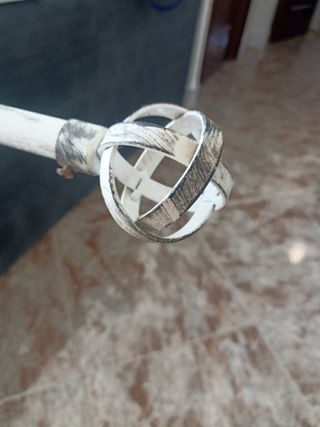 Barra cortina extensible metalica vintage.