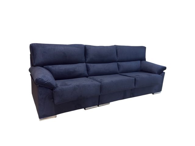 Sofá 3 plazas azul antimanchas