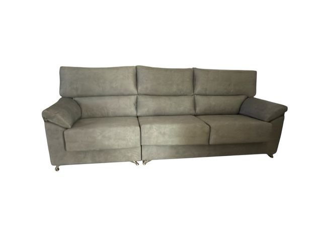 Sofá 3 plazas azul antimanchas