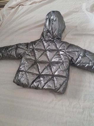 Chaqueta niña plateada