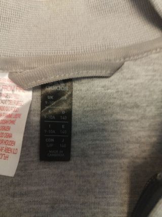 Chaqueta Adidas original niño/niña gris 