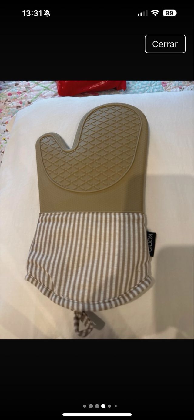 Manopla Horno Silicona Koola Beige