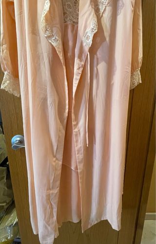 conjunto de camisón y bata vintage 