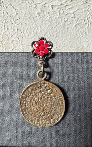 Pendientes Moneda Rojo