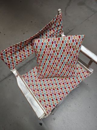 Silla plegable director cine vintage.