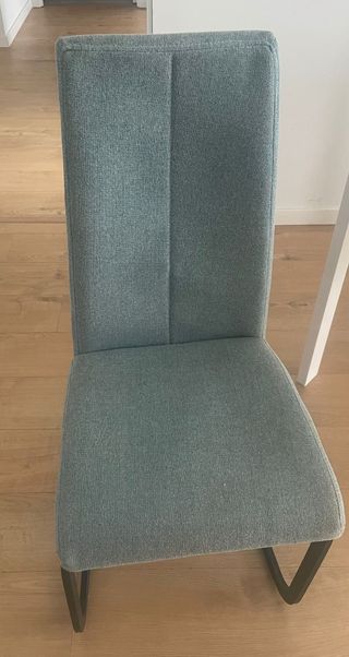 Sillas comedor - Tela gris-verde