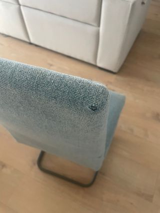 Sillas comedor - Tela gris-verde
