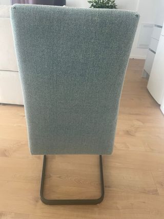 Sillas comedor - Tela gris-verde