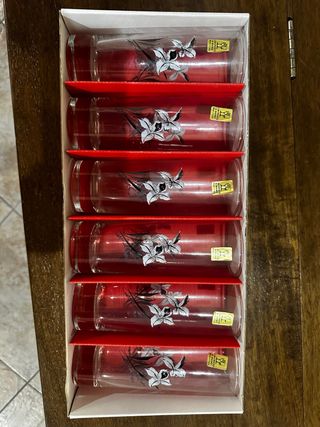 Set 6 Bicchieri Fiori