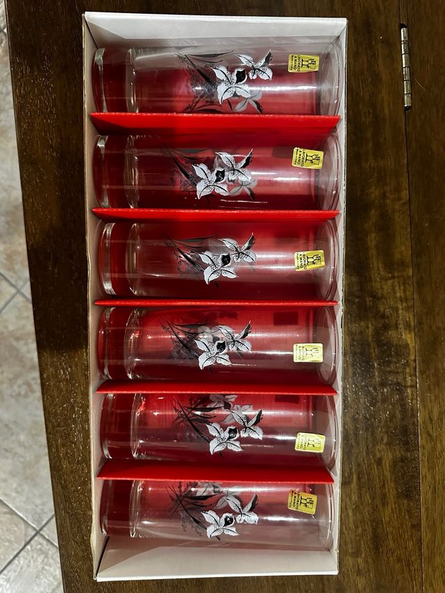 Set 6 Bicchieri Fiori