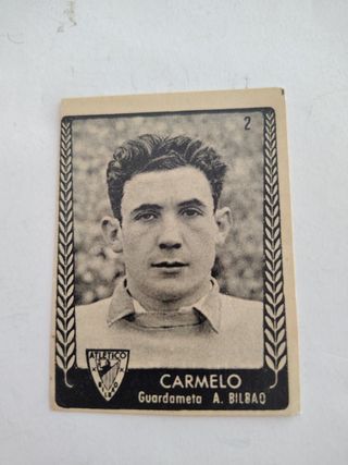 Cromo Carmelo del Athletic, Bruguera 1953.