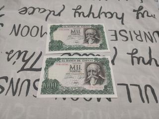 2 Billetes 1000 Pesetas 1971