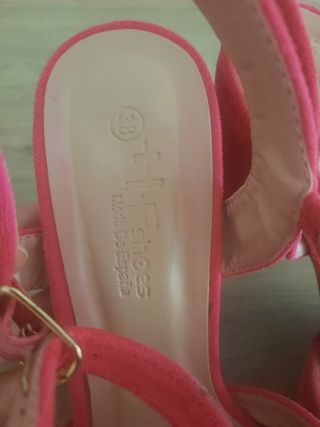 Zapatos tacón rosa fucsia 38