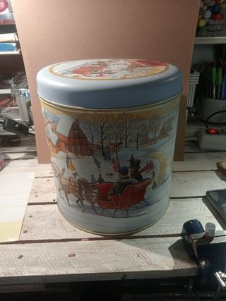 Lata vintage de Panettone Navidad