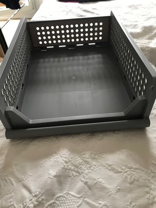 Organizador gris plástico