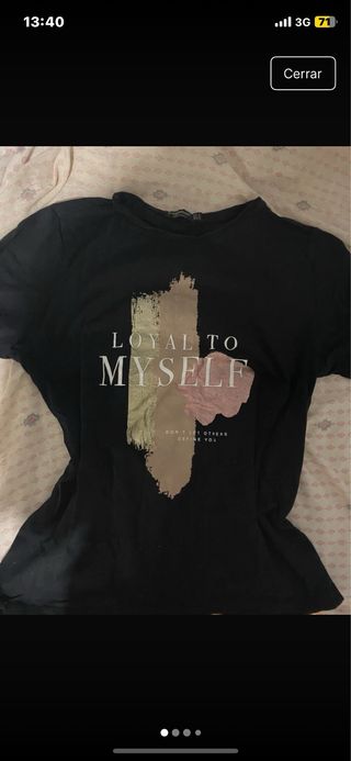 Camiseta Stradivarius negra - Talla M