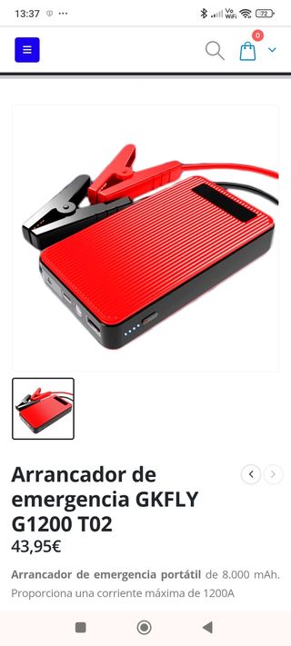Arrancador Coche GKFLY T02 - 1200A