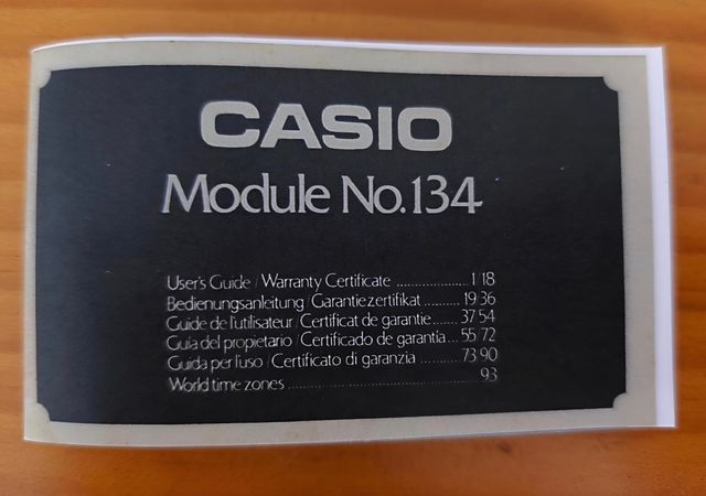 Instrucciones para relojes Casio módulo 134. Leer