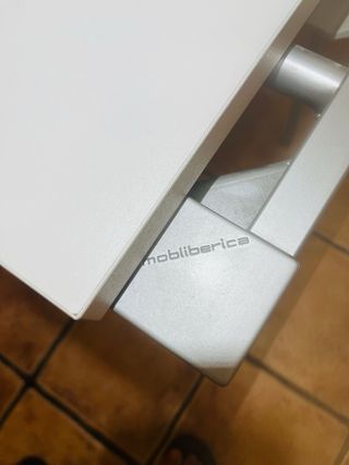Mesa de cocina Mobliberica 4 sillas Gris y Blanca