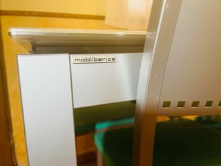 Mesa de cocina Mobliberica 4 sillas Gris y Blanca