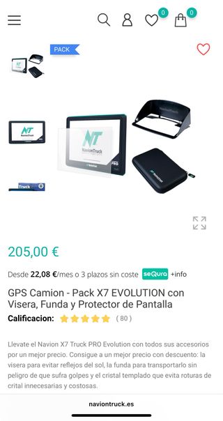 Pack Navion X7 Evolution GPS camión