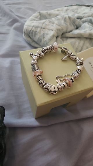 Pulsera Pandora plata rosa