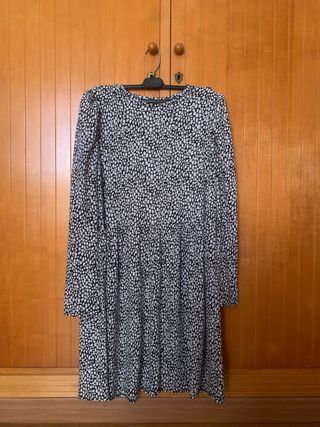 Vestido Zara Talla M en blanco y negro
