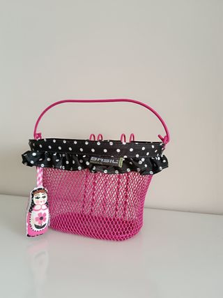 Cesta bici rosa oscuro 
