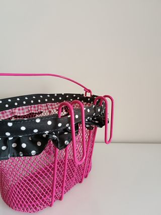 Cesta bici rosa oscuro 
