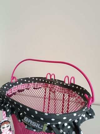 Cesta bici rosa oscuro 
