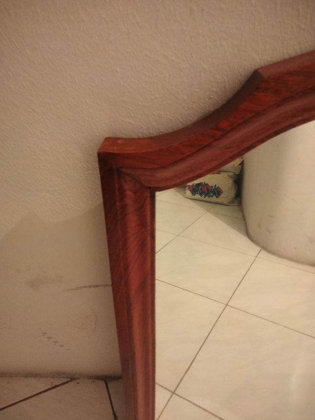 Espejo madera marrón estilo vintage