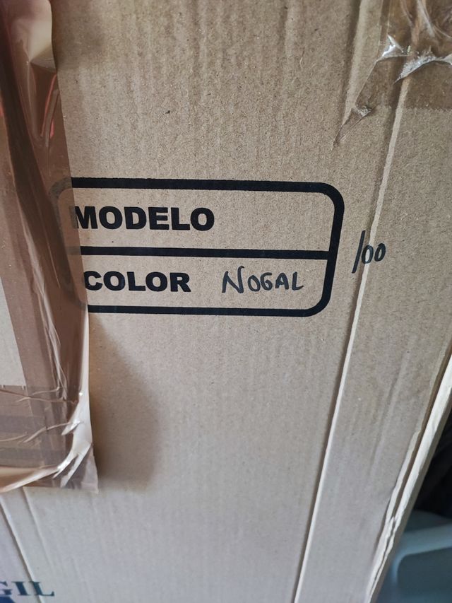 Espejo baño rústico - Madera color nogal