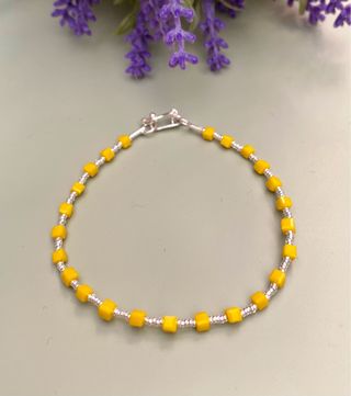 Pulsera plata peruana 950 y murano 