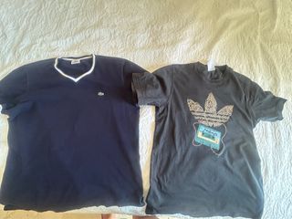2 Camisetas Lacoste & Adidas - Talla L