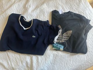 2 Camisetas Lacoste & Adidas - Talla L